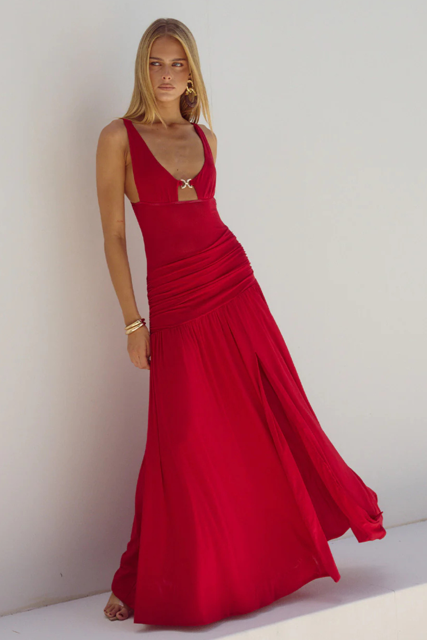 The Denver Maxi Dress in Red