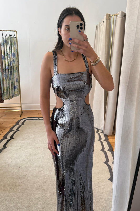 The Nedira Dress in Pewter - Resale