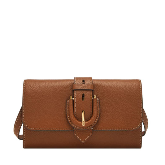 harwell litehide™ leather tab bifold bag in brown