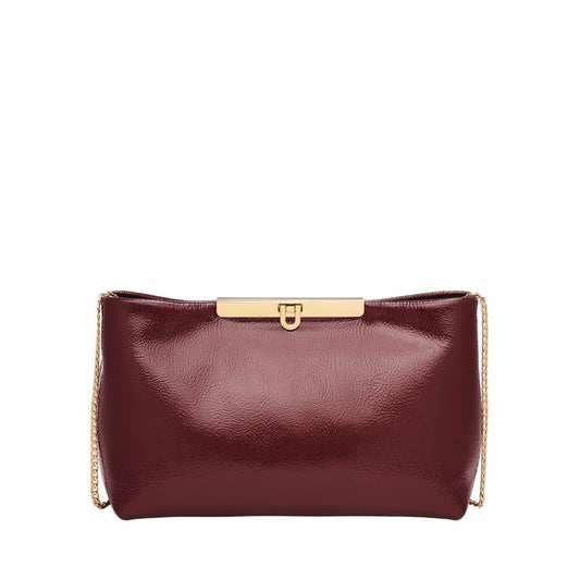 the penrose crinkle patent leather clutch