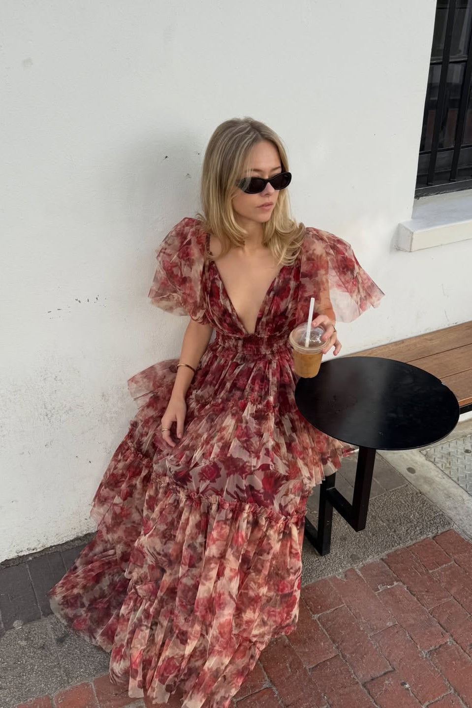 jasmine ruffle maxi dress Jasmine Stiff Tulle Maxi Dress | Lace & Beads