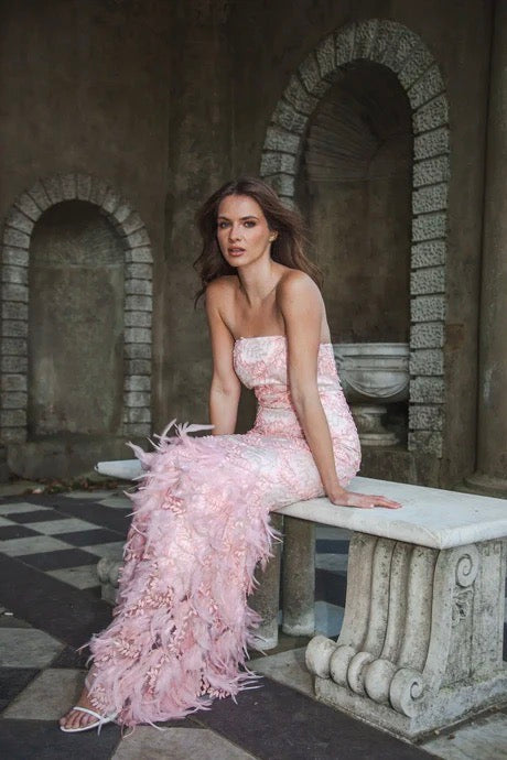 the natalia gown in pink