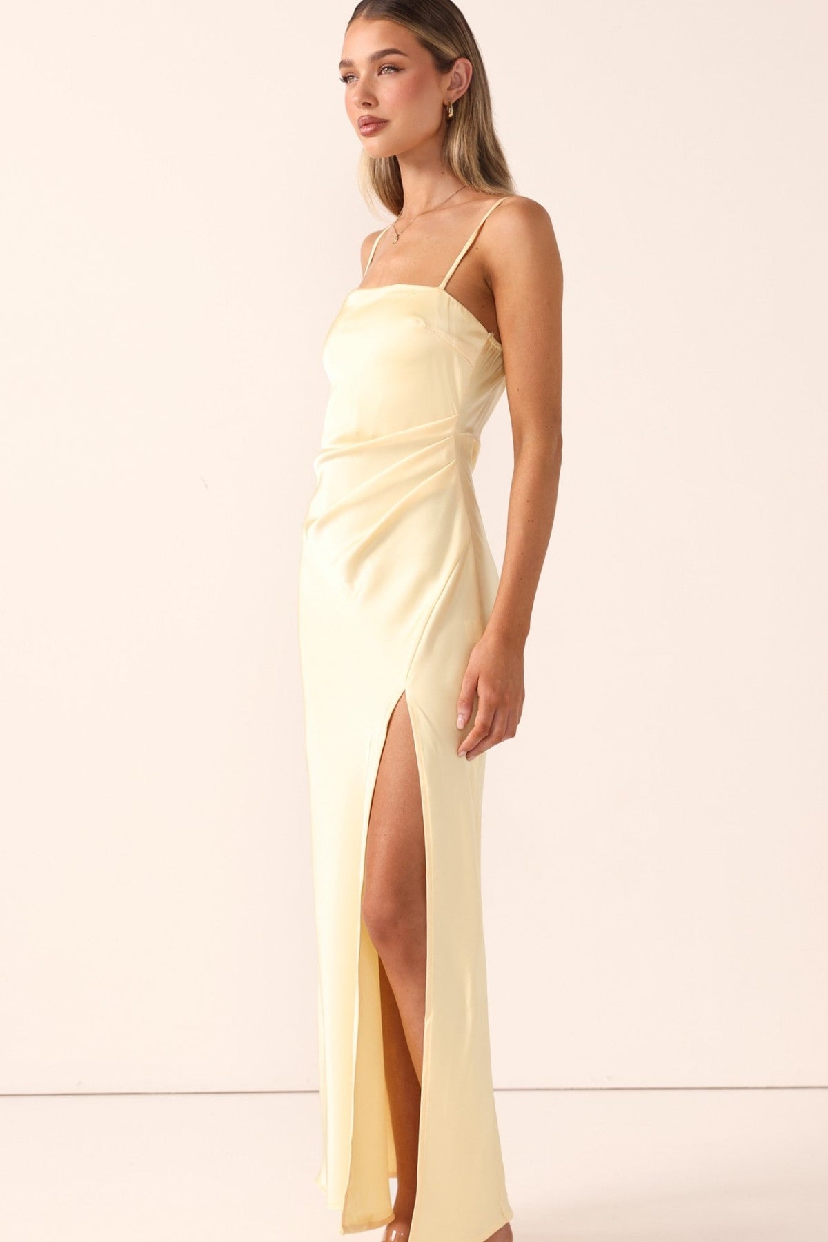 The Aurora Maxi Dress in Lemon by Billy J