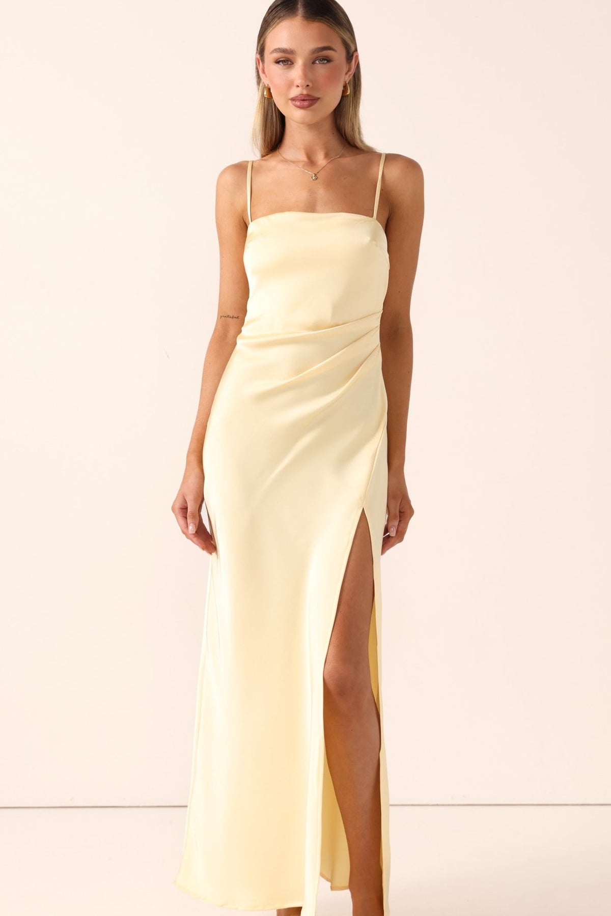 The Aurora Maxi Dress in Lemon by Billy J