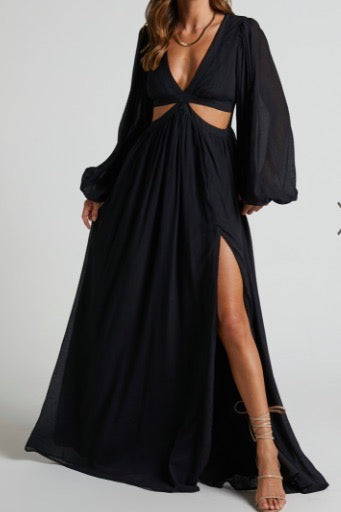the verona dress in black