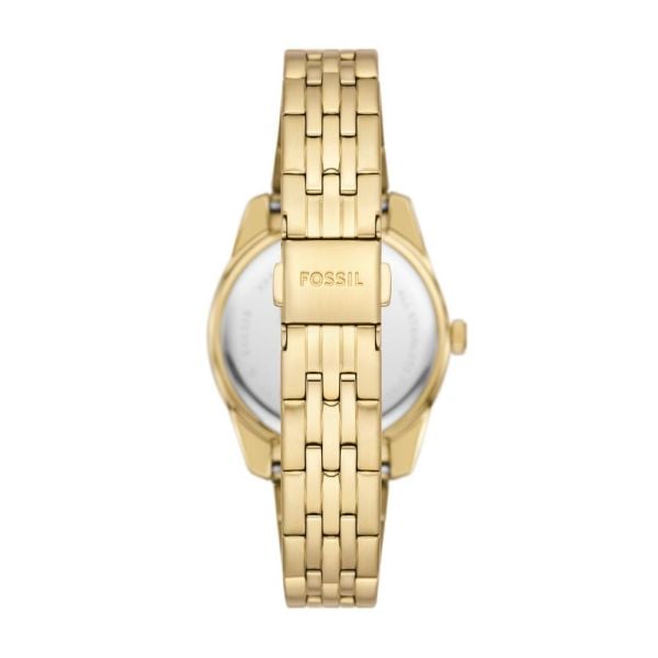 scarlette three-hand date gold-tone stainless steel watch