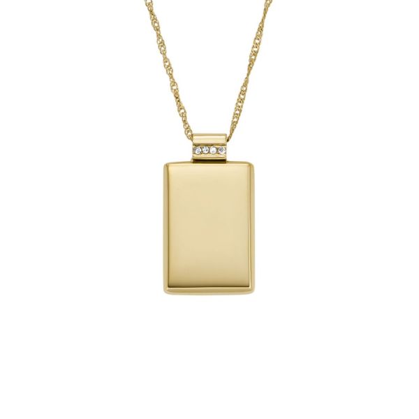 drew gold-tone stainless steel pendant necklace