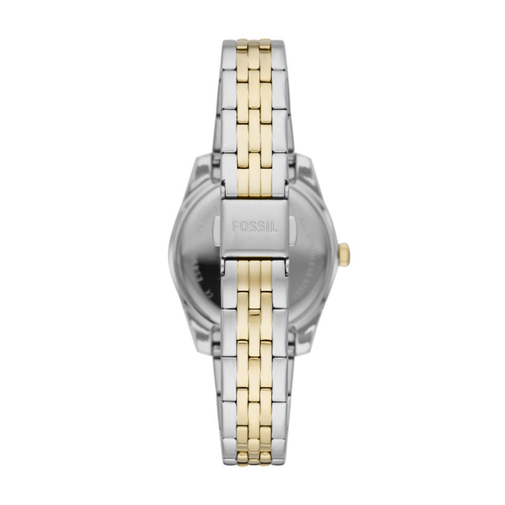 scarlette mini three-hand date two-tone stainless steel watch