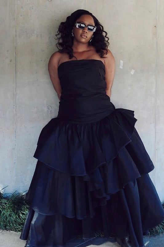the zinnia maxi dress in black