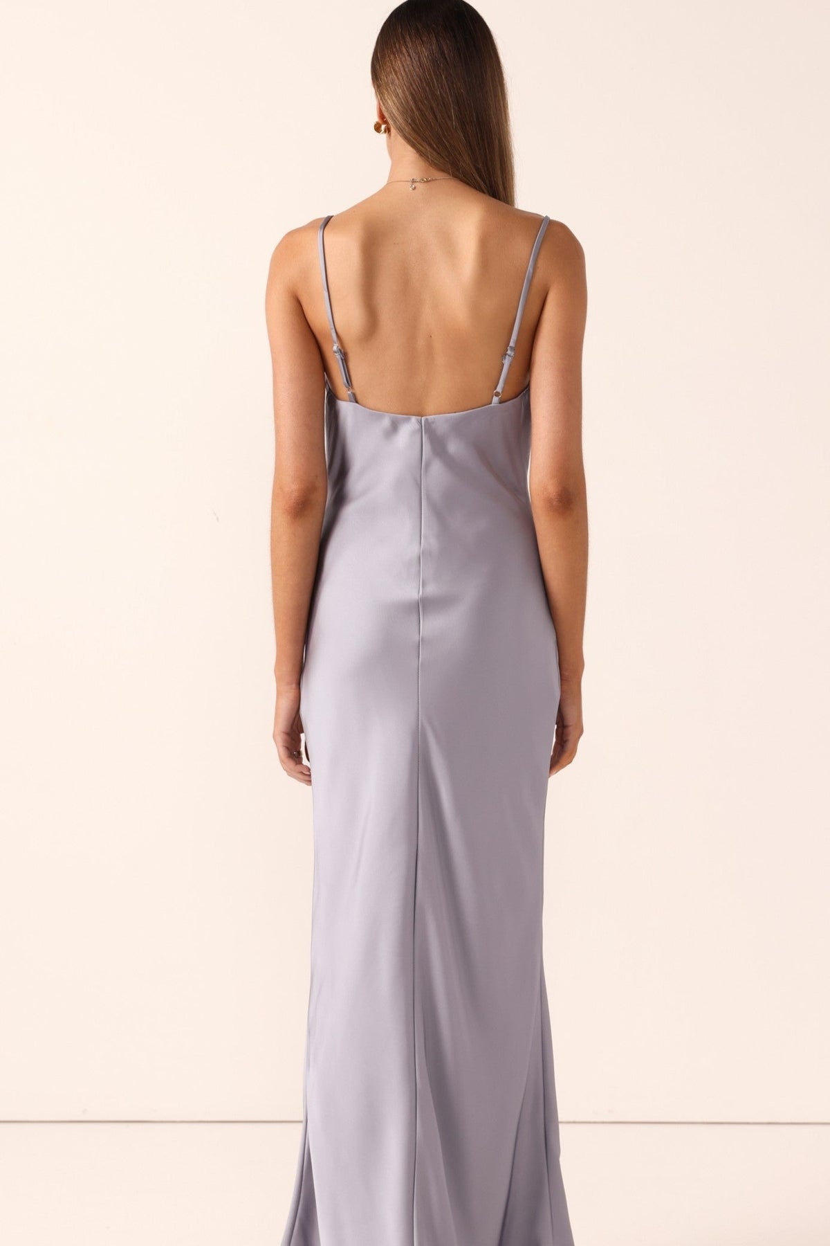 The Moroccan Cowl Neck Maxi Dress in Steel Blue by Billy J