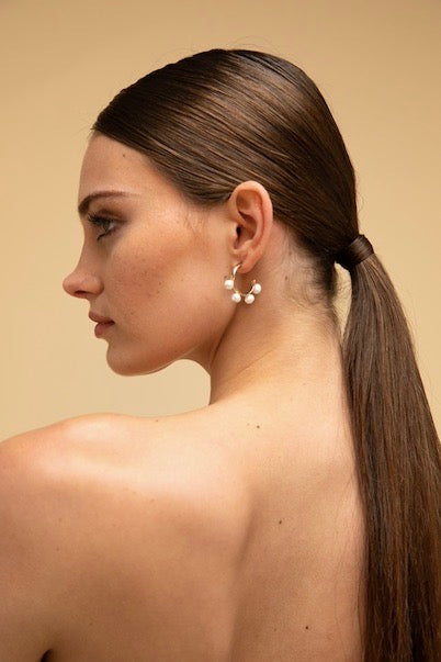 the garland hoop earrings