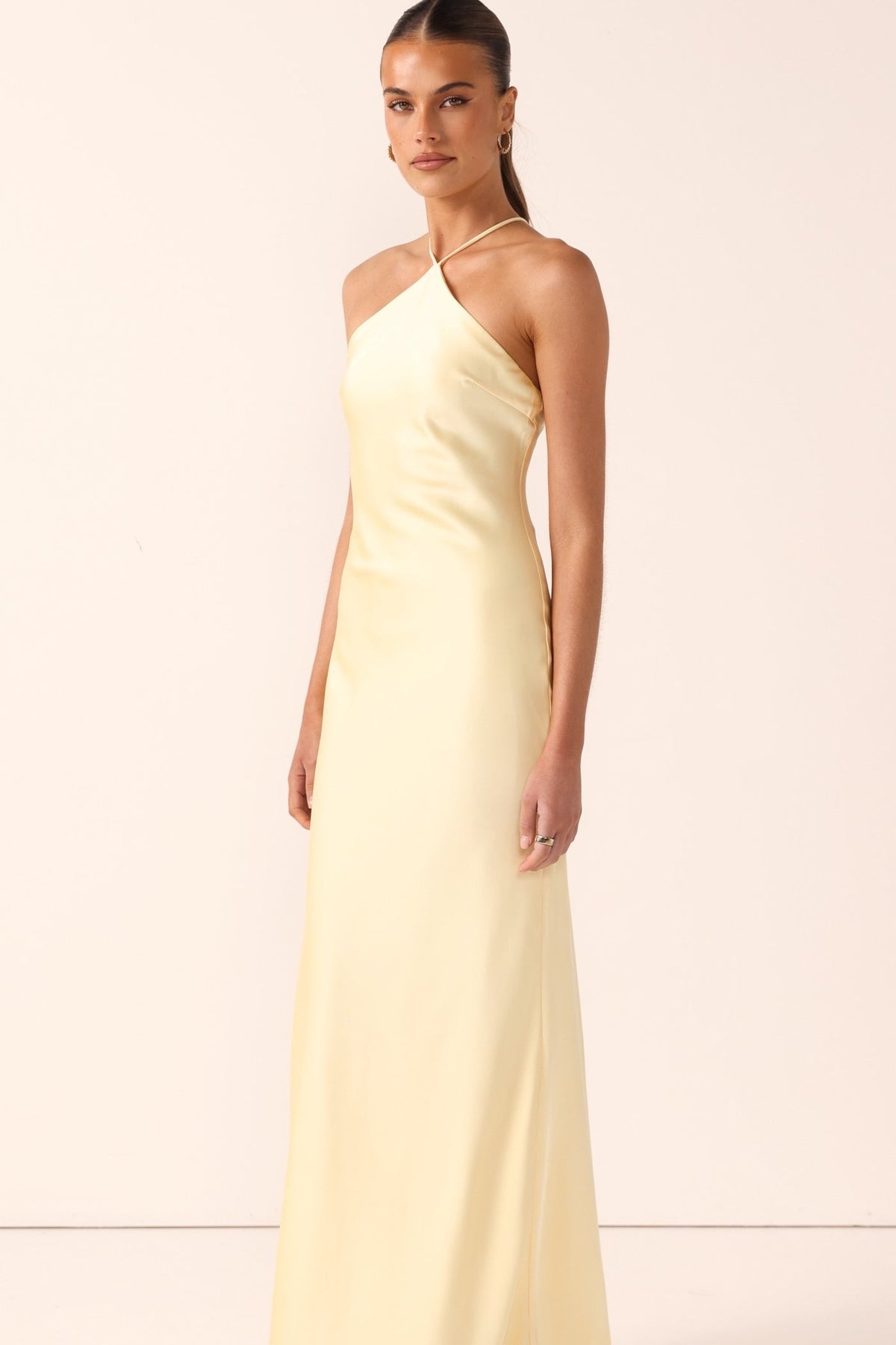 The Savanna Halter Maxi Dress in Yellow by Billy J