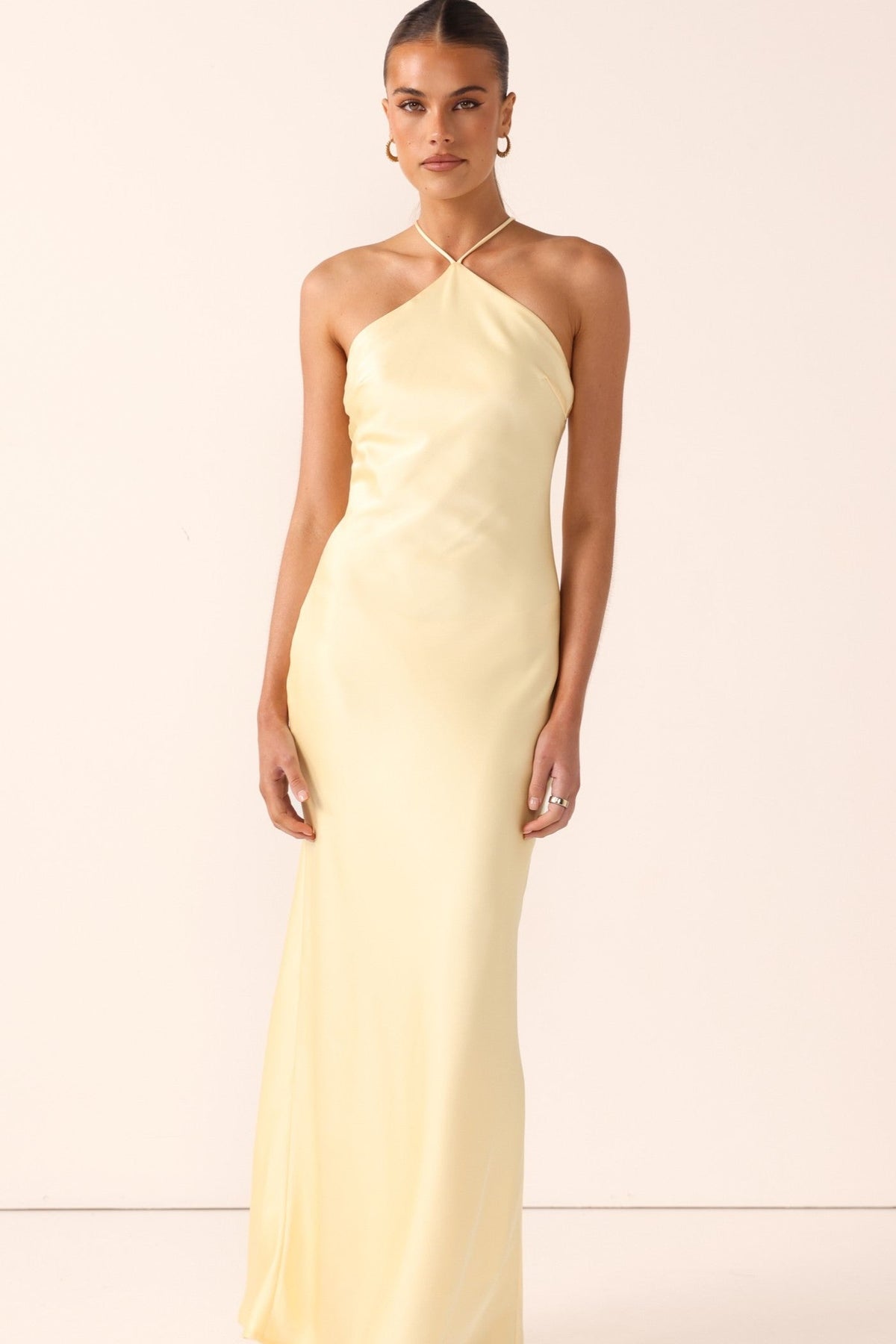 The Savanna Halter Maxi Dress in Yellow by Billy J