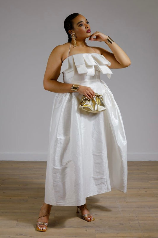 the makarios dress in white
