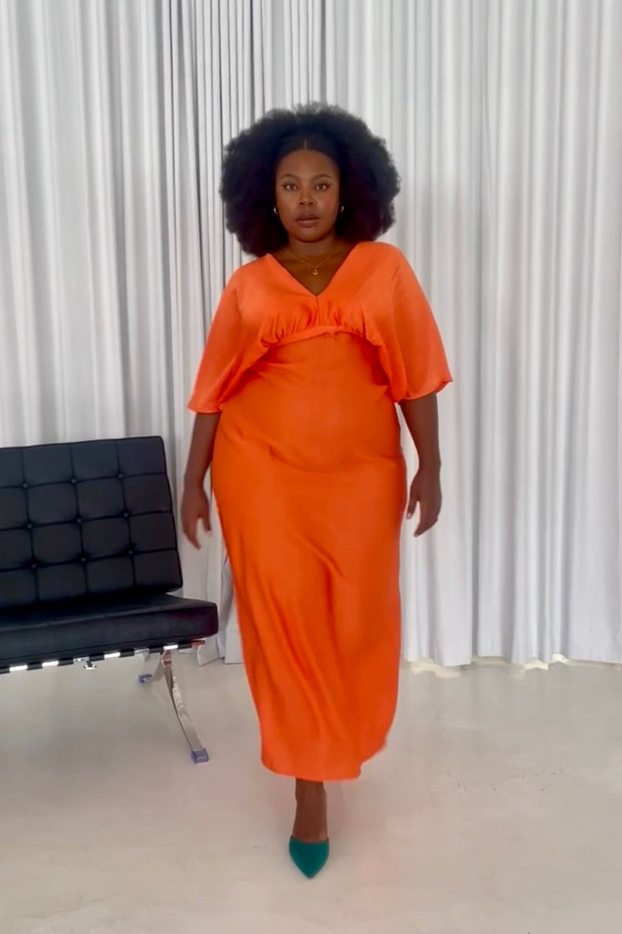 the stevie dress in orange