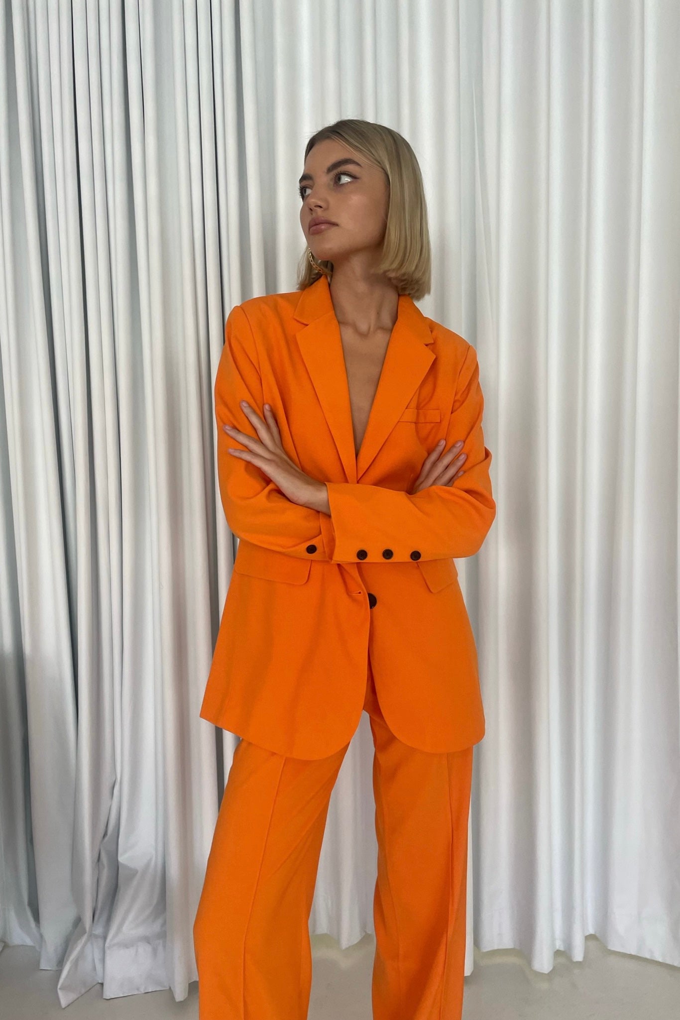 the baxter suit in orange