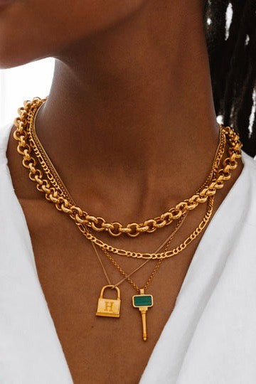 the lock charm necklace